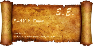 Sváb Emma névjegykártya